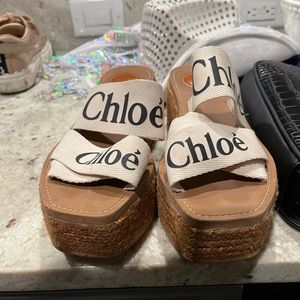 Chloe Platform Sandals. Comes with box
